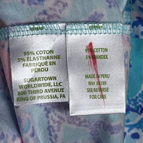 Lilly Pulitzer Blue and Pink Billie Tank Top Blouse in Now You Sea Me Medium NWT - Picture 8 of 12